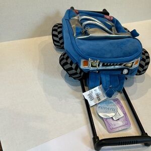 Popatu Blue Racing Car Kid’s Rolling Backpack NWT